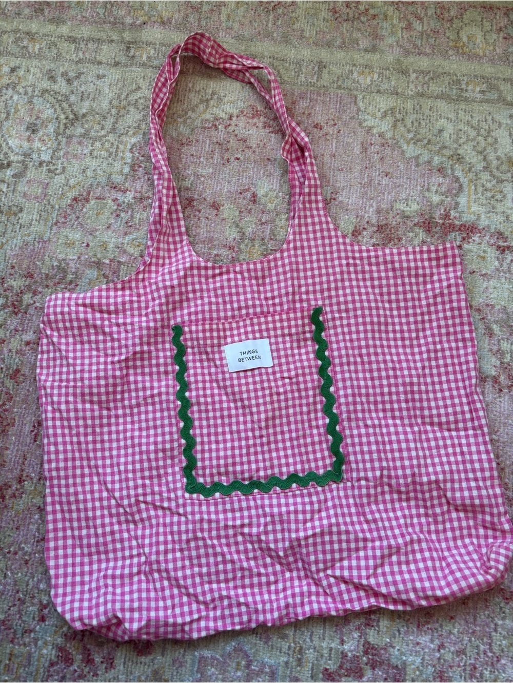Things Between \\ gingham tote bag